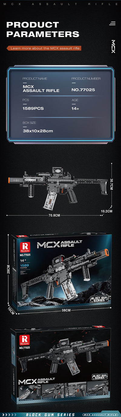 Rifle de Asalto Militar - Juguete de Bloques de Construcción Educativo para Niños - Image 6