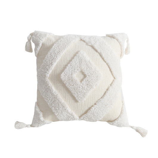 Funda de Cojín Chenille Artesanal con Borlas para Sofá - Image 9