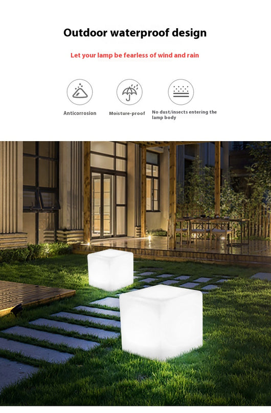 Taburete Cubo LED Luminoso Impermeable - Image 19