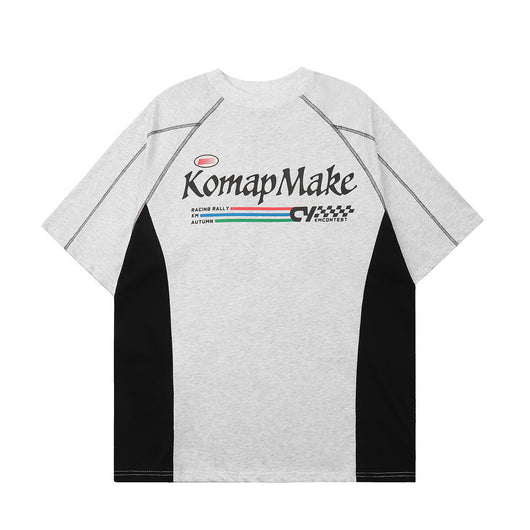 Camiseta Hombre Estampado Letras Contraste Patchwork - Image 2