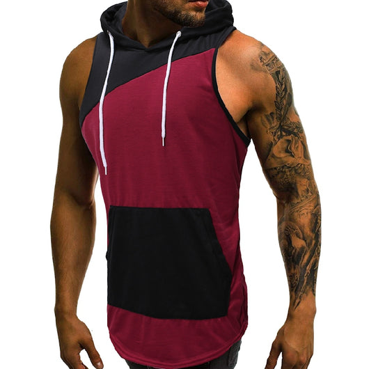 Chaleco Deportivo sin Mangas con Capucha y Combinación de Colores para Verano - Image 6