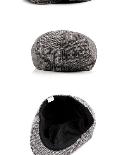 Boina Octagonal a Cuadros para Hombre - Estilo Retro Vintage - Image 10
