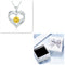 Female 925 Plateado Twelve Birthstone Pendant Necklace Platinum Box November