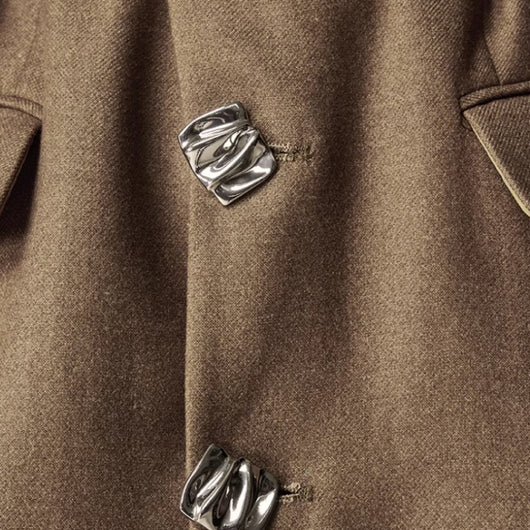 Abrigo Clásico Retro Marrón para Otoño e Invierno - Image 14
