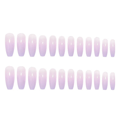 Parches de Uñas Degradado Púrpura - Diseño Adhesivo Instantáneo - Image 3