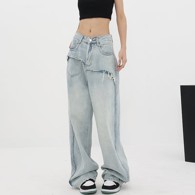 Jeans Vintage de Cintura Alta y Pierna Recta para Mujer - Image 4