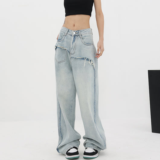 Jeans Vintage de Cintura Alta y Pierna Recta para Mujer - Image 4