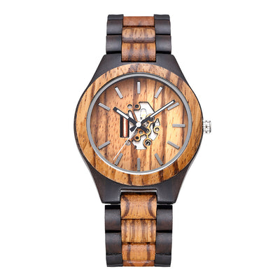 Reloj de Madera con Diseño Esqueleto para Hombre - Image 7