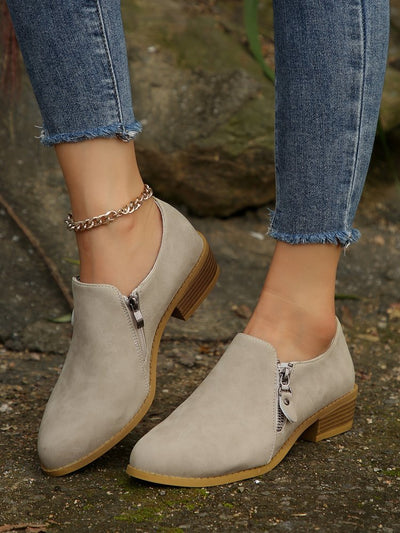 Botas Cómodas Talla Grande con Cierre Lateral y Tacón Cuadrado - Image 19