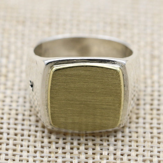 Anillo Elegante Chapado en Oro con Plata de Ley