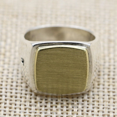 Anillo Elegante Chapado en Oro con Plata de Ley