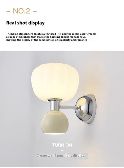 Lámpara de Pared Calabaza Crema para Dormitorio Principal - Image 21