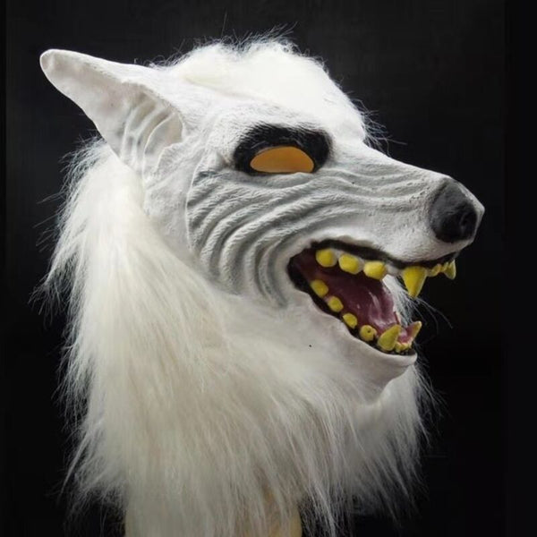 Máscara de Lobo con Guantes Animal - Disfraz Integral de Lobo