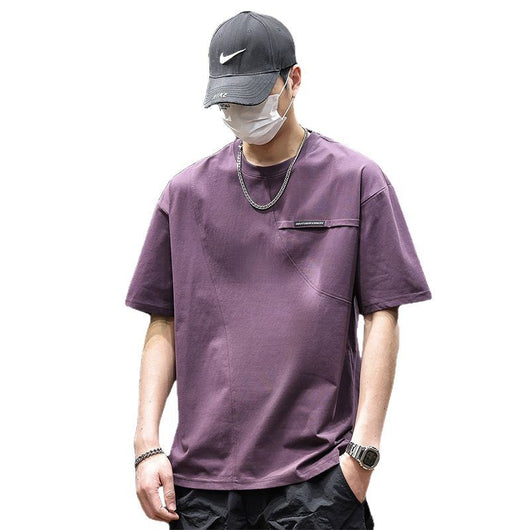 Camiseta Morada Manga Corta para Hombre - Verano - Image 3