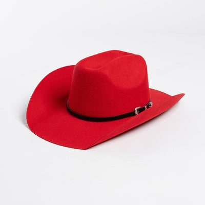 Sombrero Vaquero de Ala Ancha con Hebilla y Lana Pura - Image 10