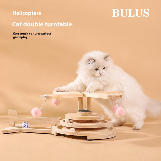 Juguete Interactivo Giratorio para Gatos con Pelota de Entretenimiento