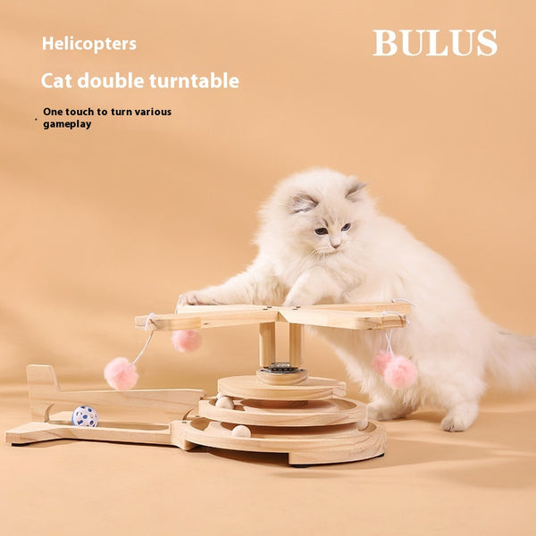 Juguete Interactivo Giratorio para Gatos con Pelota de Entretenimiento