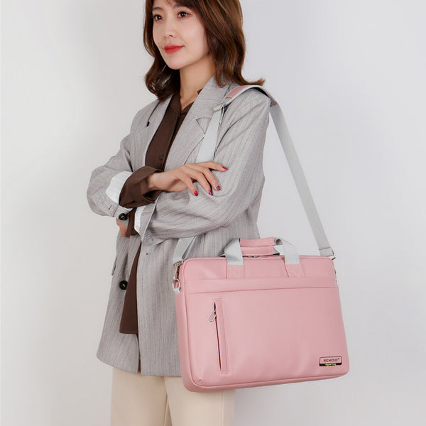 Bolsa Funda Portátil de Cuero PU Multifuncional para Laptop