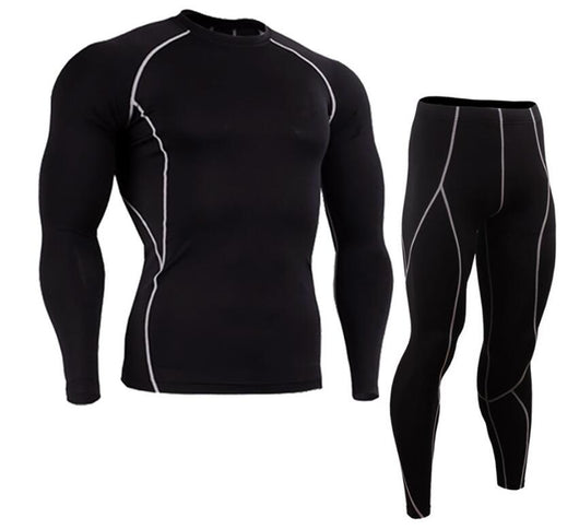 Conjunto Deportivo Ajustado de Manga Larga Secado Rápido para Hombre - Image 8