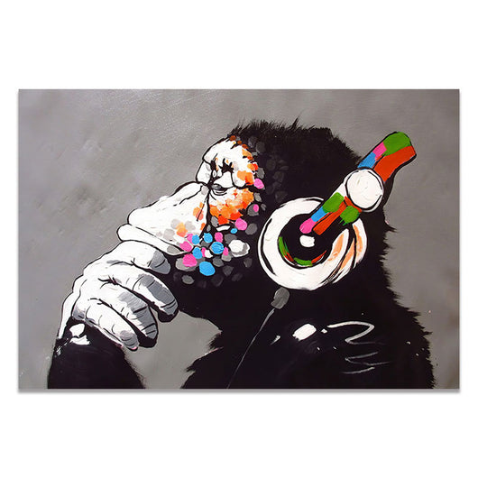 Cuadro Canvas Mono Graffiti HD - Arte Urbano Impreso - Image 9