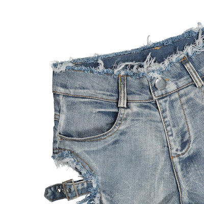 Shorts de Cintura Alta en Denim - Image 6