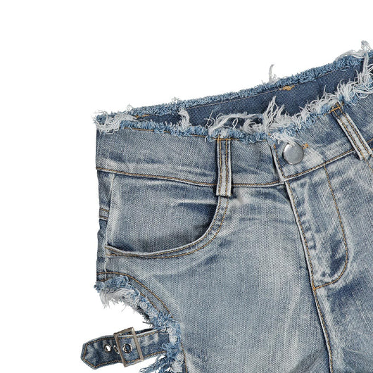 Shorts de Cintura Alta en Denim - Image 6