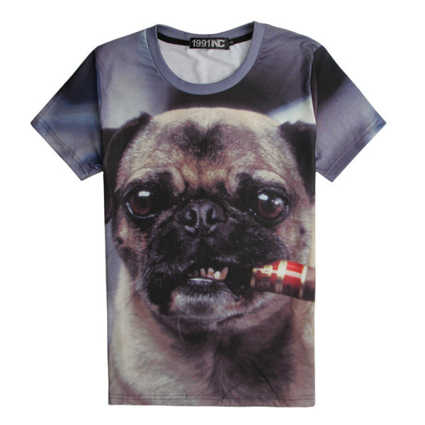 Playera Shar Pei 3D con Efecto Humo