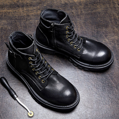 Botas de Trabajo Altas de Cuero para Motociclista - Image 3