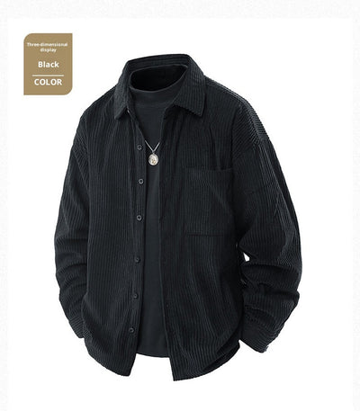 Abrigo Elegante Cuello Falso Dos Piezas para Hombre - Image 12