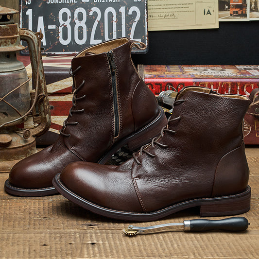 Botas Martin de Cuero Genuino Vintage Hechas a Mano