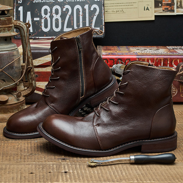 Botas Martin de Cuero Genuino Vintage Hechas a Mano