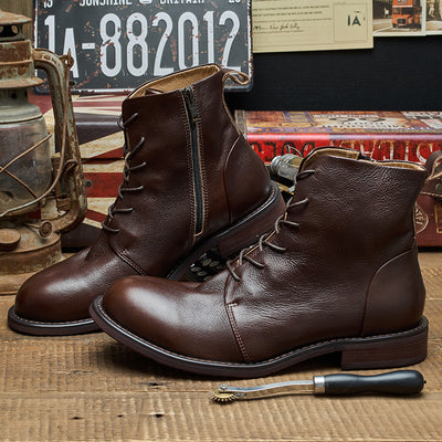 Botas Martin de Cuero Genuino Vintage Hechas a Mano