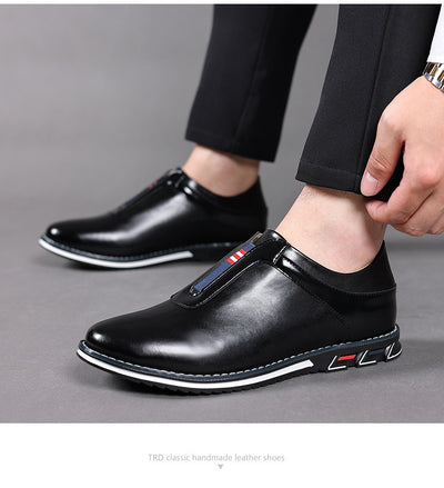 Zapatos Casuales de Cuero para Hombre en Colores Sólidos - Image 16