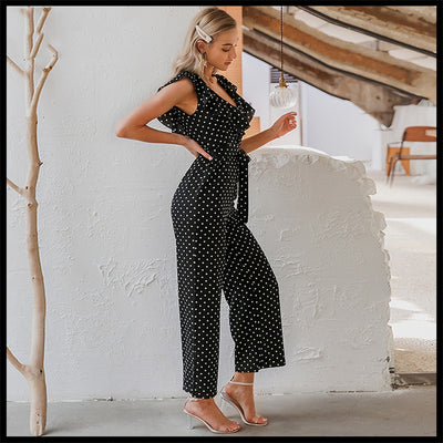 Jumpsuit con Volantes y Estampado de Olas - Image 2