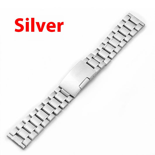 Correa de Reloj 22mm Cinco Eslabones Acero Inoxidable Sólido - Image 11