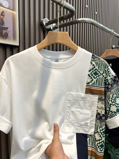 Playera Casual Profesional para Hombre - Diseño de Bloques de Color Verano - Image 14