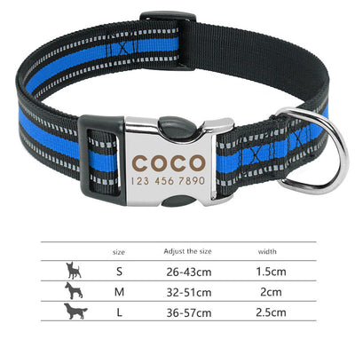 Collar Reflectante Personalizado para Perro con Nombre Grabado - Image 4
