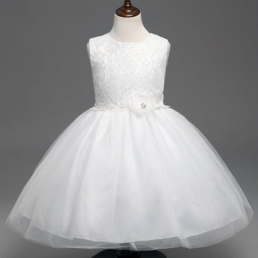 Vestido Retro de Encaje Europeo para Niña - Falda Elegante para Celebraciones - Image 7