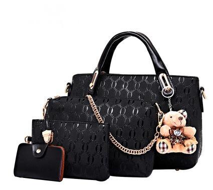 Juego de 4 Bolsas de Moda Coreana con Diseño en Relieve para Mujer - Image 4