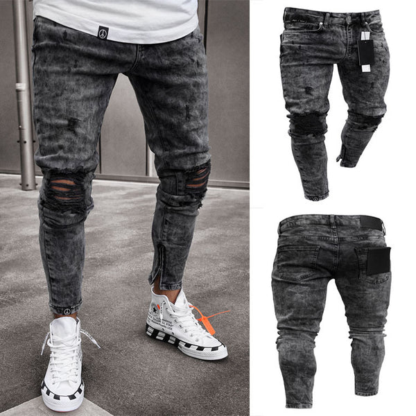Pantalones Vaqueros Rotos para Hombre