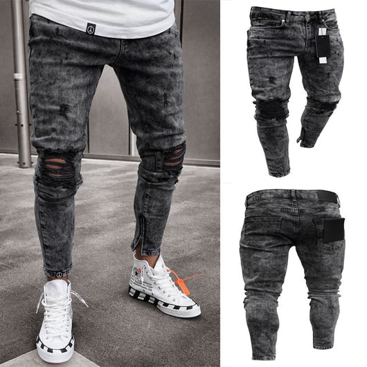 Pantalones Vaqueros Rotos para Hombre