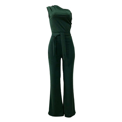 Jumpsuit con Hombros Inclinados Asimétrico - Image 21