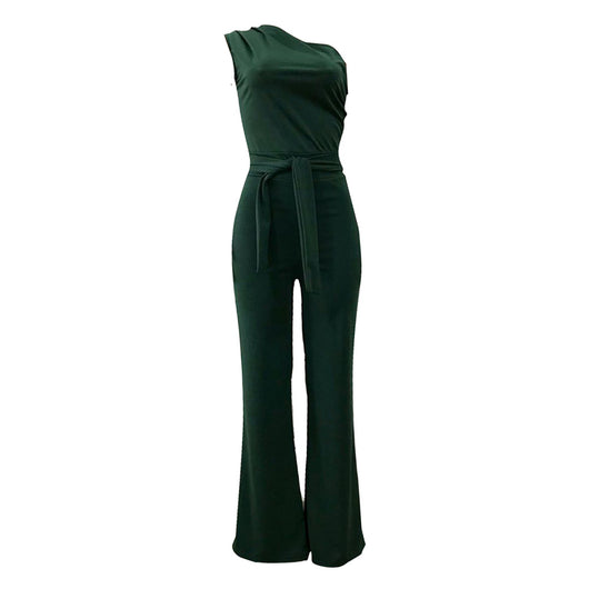 Jumpsuit con Hombros Inclinados Asimétrico - Image 21