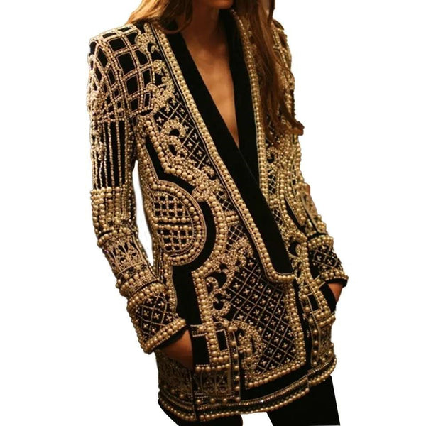 Chaqueta Acolchada Escote V Manga Larga