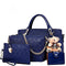 Juego de 4 Bolsas de Moda Coreana con Diseño en Relieve para Mujer