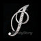 English letter brooch with diamonds I