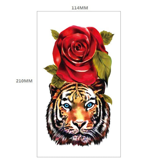 Tatuaje Temporal Transferible - Patrón Animal Tigre y León Media Manga - Image 22