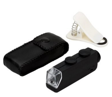 Lente Microscópica 100X con LED para Smartphone - Clip Universal