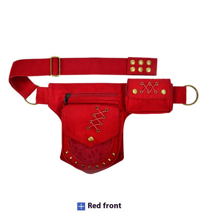Bolsa Crossbody Retro con Remaches y Compartimentos Múltiples para Hombre y Mujer - Image 28