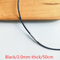 Crystal Fishtail Necklace Women Fashion Black2.0mm thick50cm lanyard